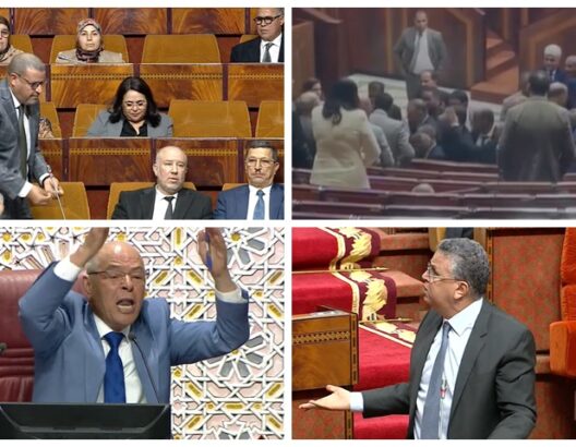 في آخر فضيحة لوزير العدل . التفاصيل الكاملة لحادث سب برلماني ووالده في قلب حرم البرلمان المغربي .