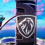 اكتشفوا سيارة بيجو بوليجون الاختبارية في بوليجون سيتي، جزيرة داخل عالم فورتنايت.